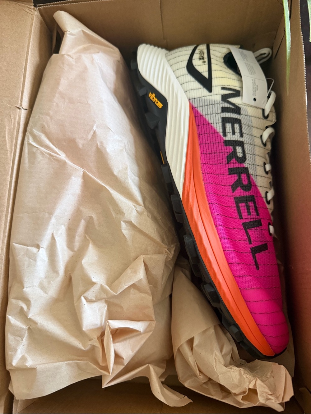 Merrell Women's Trail Shoe in Pink, Orange & White